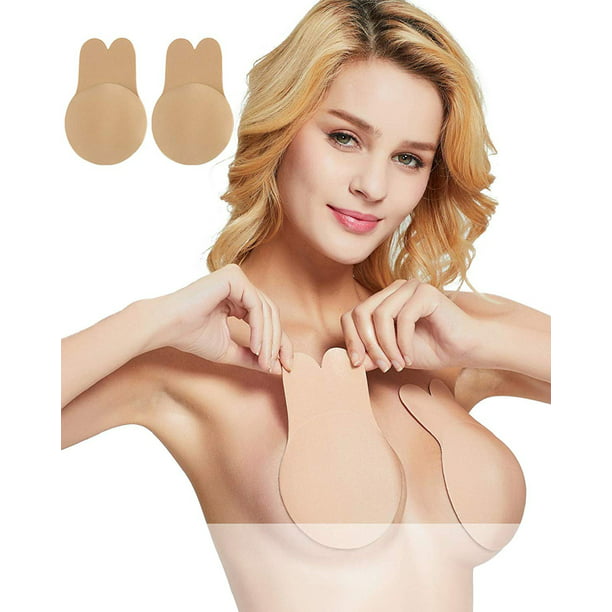Invisible Adhesive Bra Silicone Nipple Cover Rabbit Shape Deep V Breast Lifting*